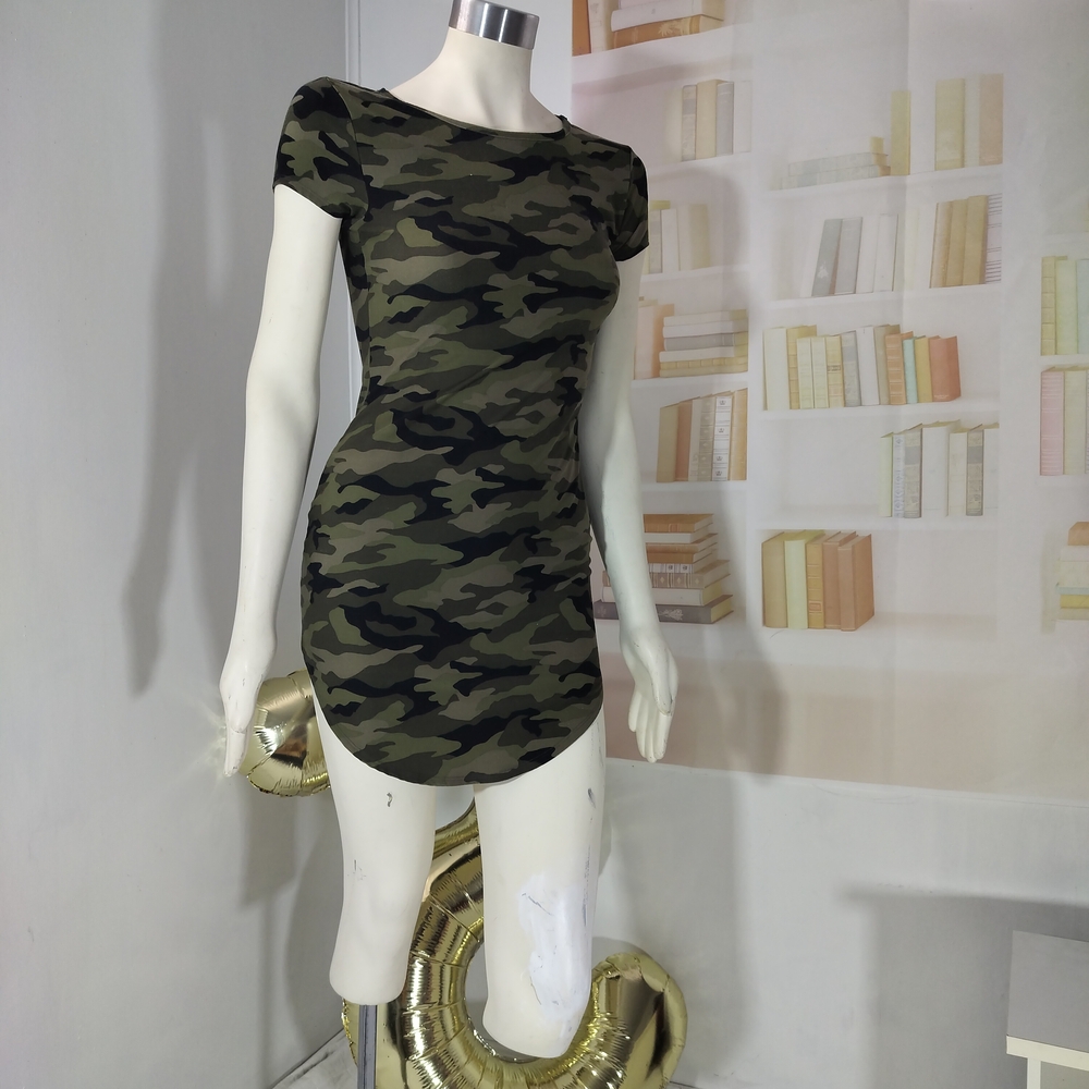 Camo Print Bodycon Dress